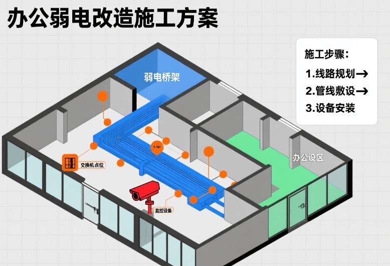 熱門|大樓辦公弱電改造施工方案|可靠實現(xiàn)智能化升級